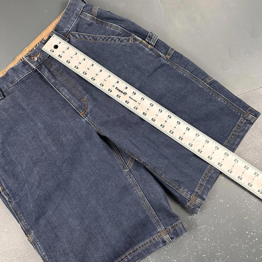 Duluth Trading Jean Shorts Men 32 Blue Flex Ballroom Carpenter Coolmax Denim Dad - Picture 4 of 6
